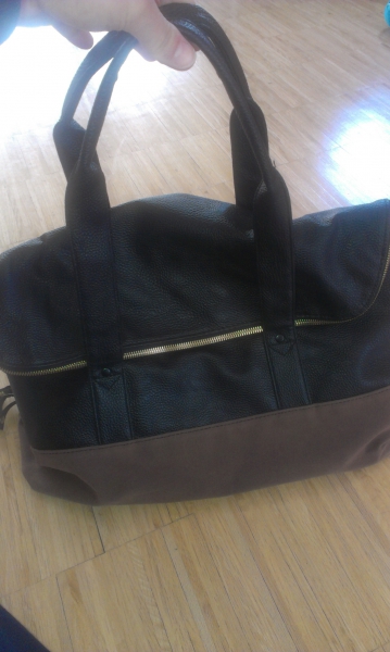 schwarz-braune Tasche