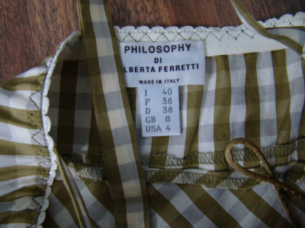 Designer Philosophy di Alberta Ferretti Karo Kleid