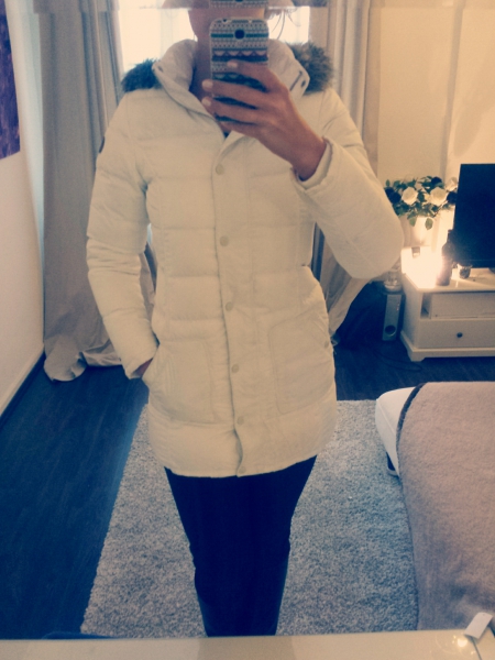 Weißer Daunenmantel von Tommy Hilfiger