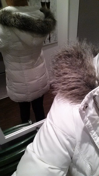 Weißer Daunenmantel von Tommy Hilfiger