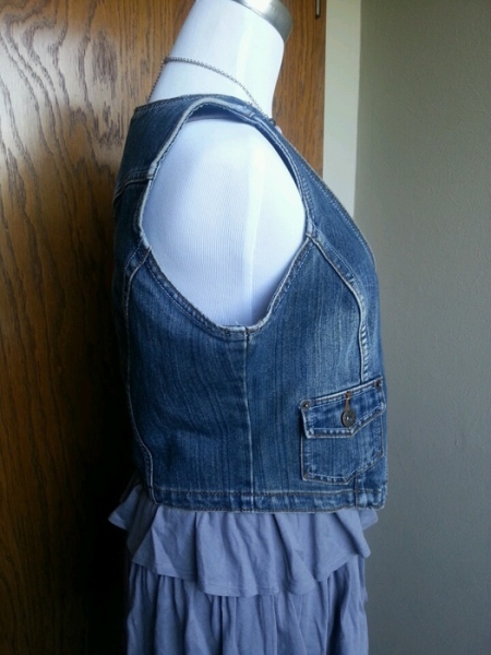 Jeansweste Kurzweste Taille usedlook Gr.38