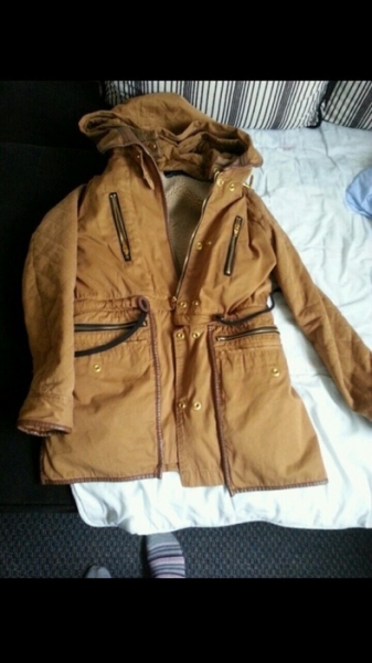 Zara Cognac farbige multifunktionsjacke wie neu