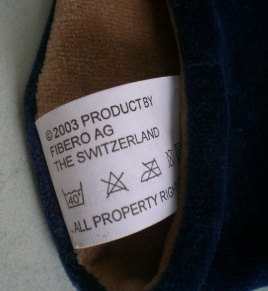 weiches kuscheliges Stirnband in blau-hellbraun (von Fibero) NEU