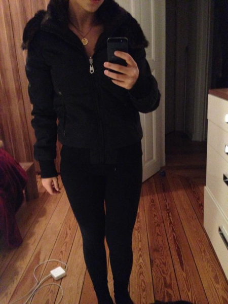 Schwarze Miss Sixty Jacke mit Fell - beidseitig tragbar!