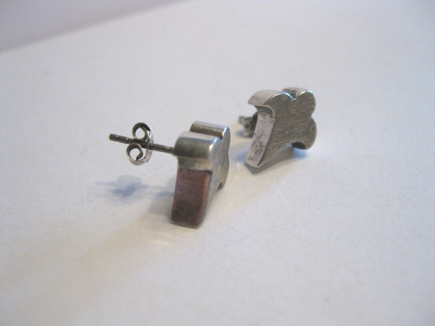 Ohrstecker Ohrringe Silber 925 Matt glänzend