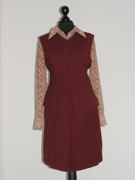 90er Jahre Kostüm in Herbstfarben