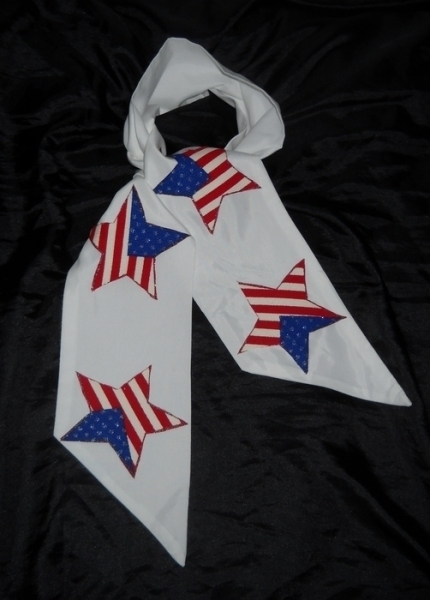 DIY American Flag Schal Tuch double face beidseitig Stars Stripes weiß rot blau usa Vintage