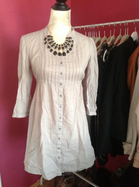 Blusenkleid in beige