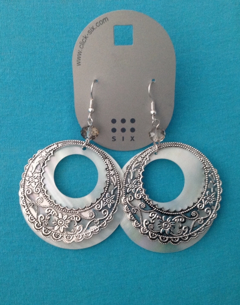 Wunderschöne runde Muschelohrringe