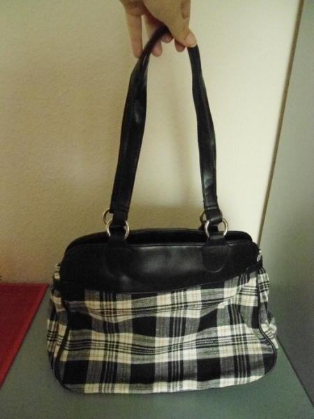 karierte Handtasche Deichmann