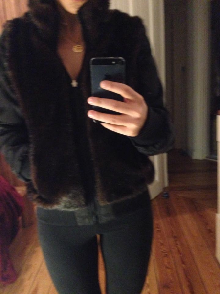 Schwarze Miss Sixty Jacke mit Fell - beidseitig tragbar!