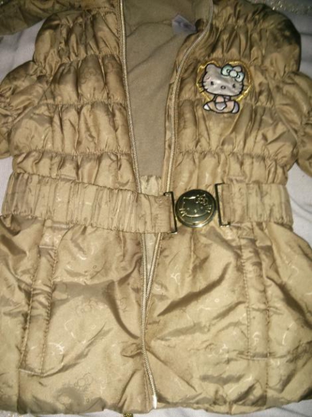 jacke hello Kitty gold mädchen mit gürtel gr 92