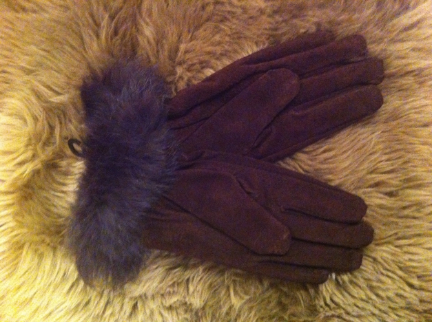 Edle Echtleder Handschuhe mit Fell 