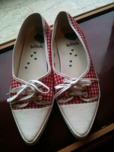 Rot Weiß kariert Ballerinas Schuhe Gr.38 Vichy Karo rockabilly hipster pinup Retro 