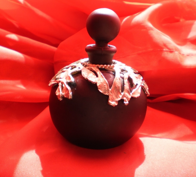 Unikats-Parfümflakon aus den 80ern: Handarbeits-Schatz in abstrakter BoHo-Optik!