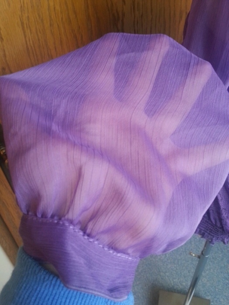 QS by s.Oliver 2in1 Bluse mit Top Gr.38 lila Hippie-Style