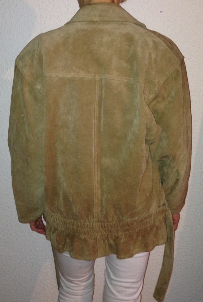 Vintage-Lederjacke im aufregenden Pumplook! Retrocharme in Wildlederstyle