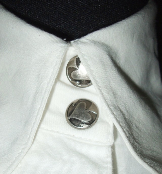 Lip Service Fetish Classics Secretary Bluse weiß / schwarz Lack