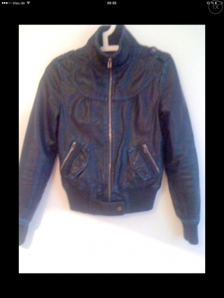 Coole Fishbone Lederjacke 
