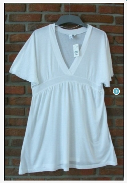 H&M Shirt Tunika Gr. L, weiß, ungetragen