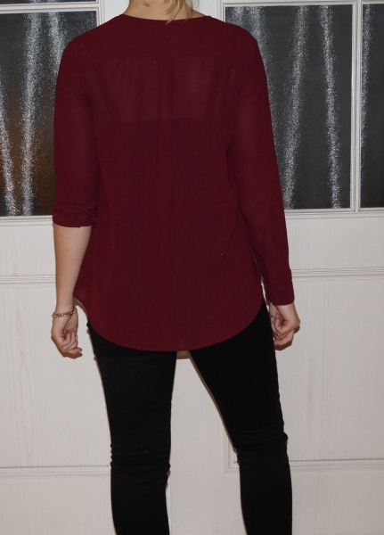 Tolle dunkelrote / weinrote Bluse