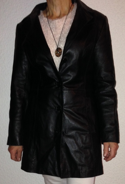 Gehrock in schwarzem Glattleder! Fifth Avenue Qualität in sexy Zeitlosigkeit!