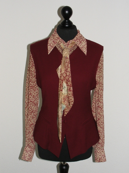 90er Jahre Kostüm in Herbstfarben