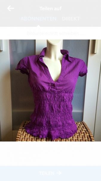 Hübsche Bluse mit leichter raffung