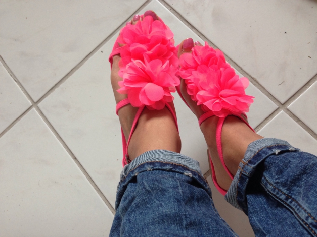 Sommersandalen neonpink neu