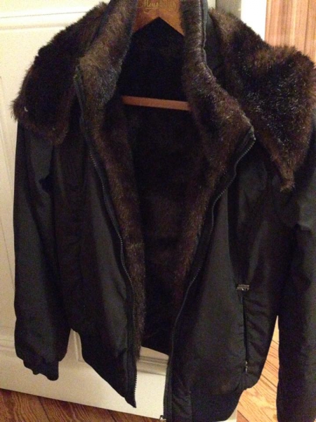 Schwarze Miss Sixty Jacke mit Fell - beidseitig tragbar!