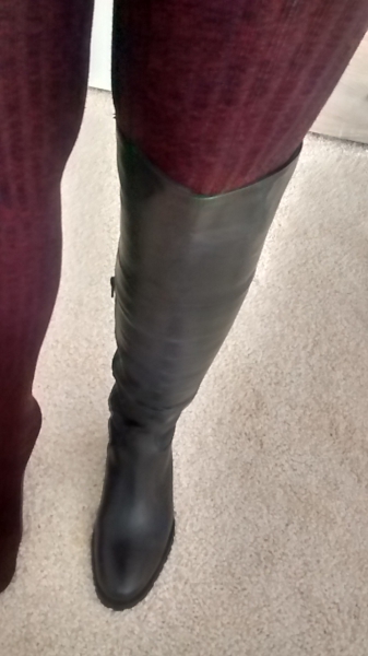 schwarze Lederstiefel #NEU