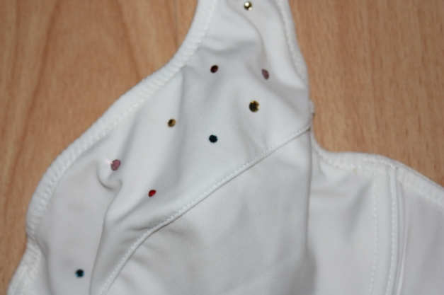 Neckholder BH, 75B, bunte Steinchen, nie getragen