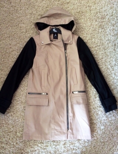 Mantel mit Lederimitat ärmel