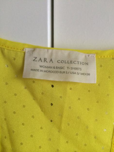 Zara top gelb 