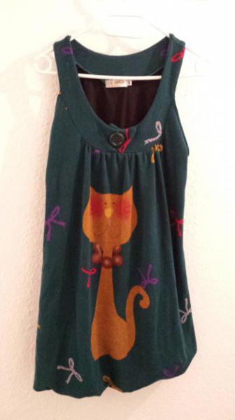 Smashed Lemon Kleid Top Longtop Minikleid Hängerchen Katze Katzen