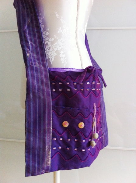 NEU Zuckersüße Stofftasche mit Perlen und Stickereien NEU