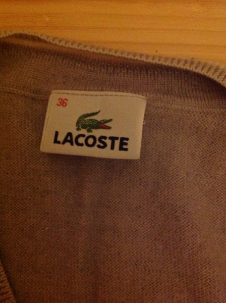 Grauer Lacoste Pullover in Gr. XS