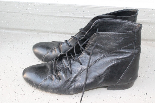 Vintage Schnürboots Stiefel Gr. 39 Schwarz Granny boho 