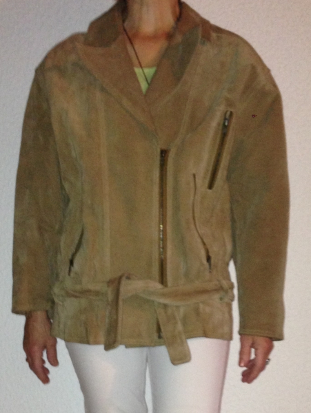 Vintage-Lederjacke im aufregenden Pumplook! Retrocharme in Wildlederstyle