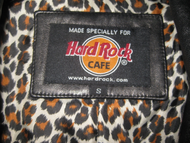 NEU echte Lederjacke schwarz Hard Rock Cafe Washington D.C. S
