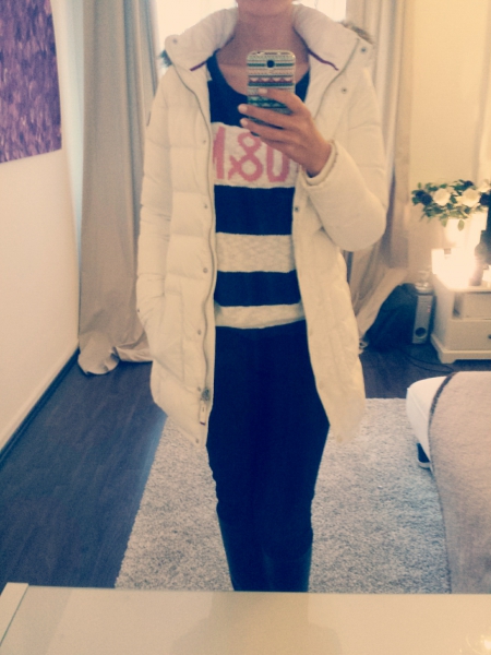 Weißer Daunenmantel von Tommy Hilfiger