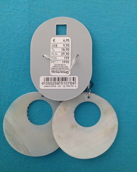 Wunderschöne runde Muschelohrringe