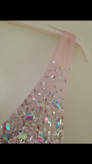 Ballkleid Hochzeitskleid Kleid glitzer rosa Strass Größe 38 / M NEU Prinzessin