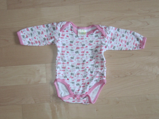 Süßer langarm Body mit Fischen Gr.50-56 Mädchen