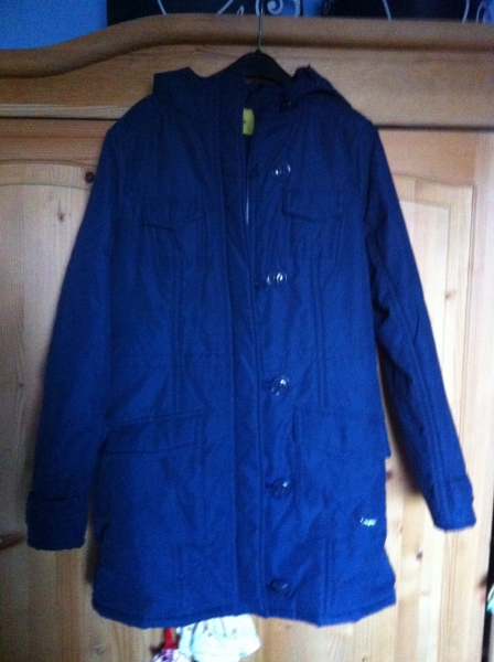blauer Wintermantel (Buffallo, Größe 36)