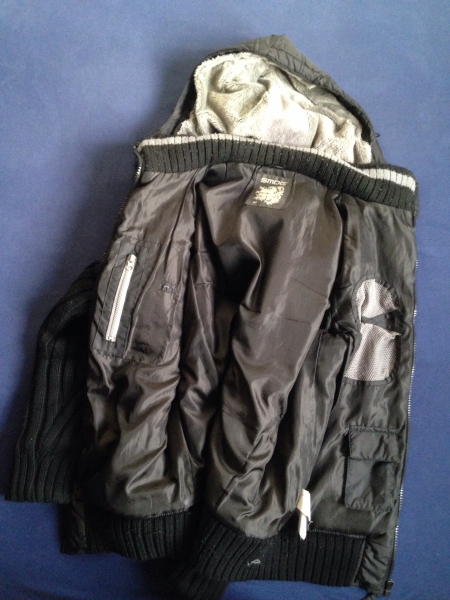 Smog Winterjacke Abnehmbare Kapuze Fell Stoff