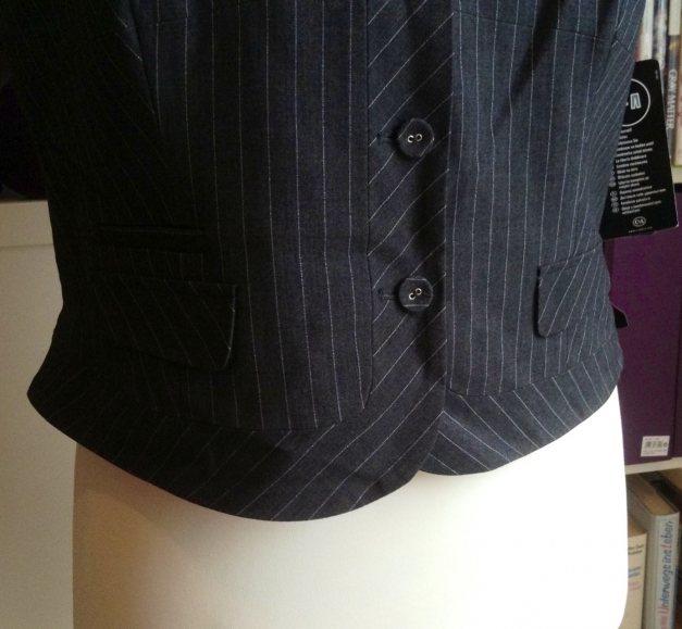 C&A Yessica Weste Nadelstreifen grau Gr. 46, ungtragen, top