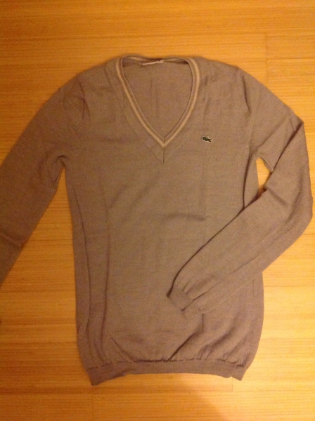 Grauer Lacoste Pullover in Gr. XS
