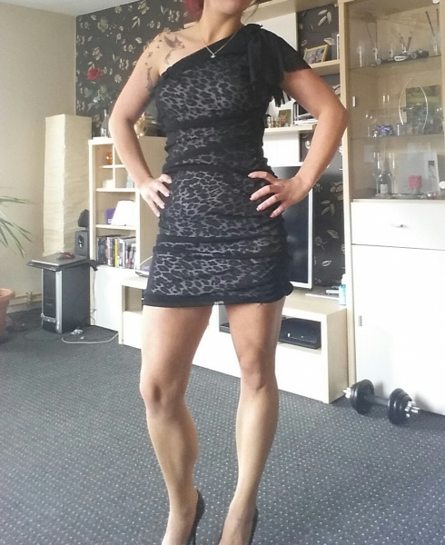 Minikleid mit Leo-Optik