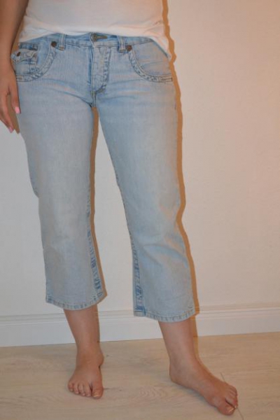 3/4 Jeans helle Waschung